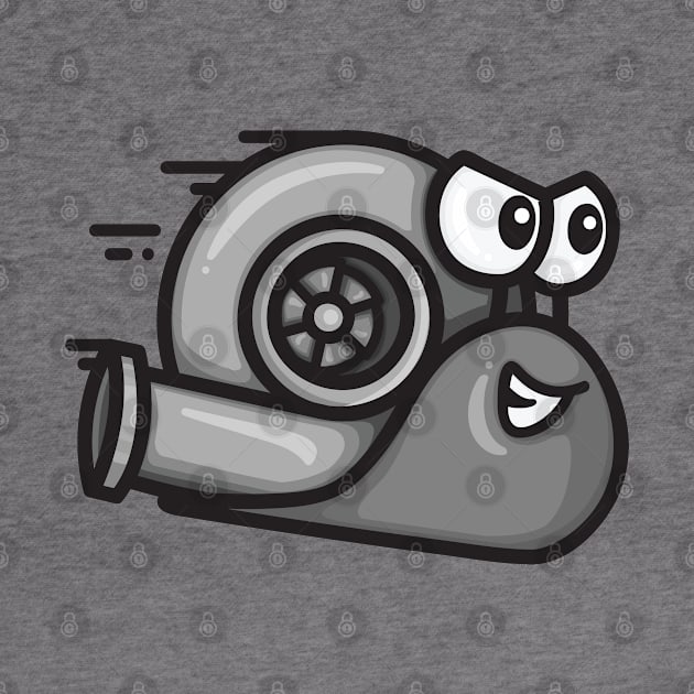 Turbo Snail - Black and White by hoddynoddy